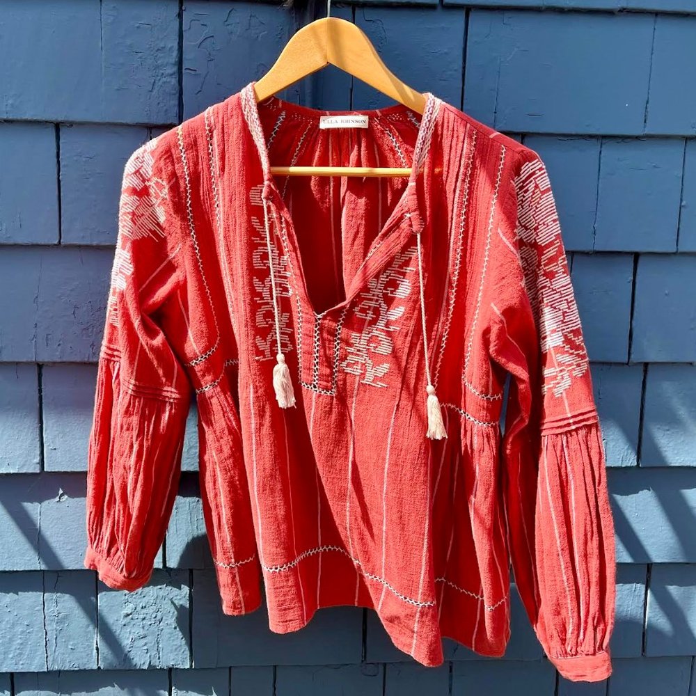Ulla Johnson embroidered peasant top